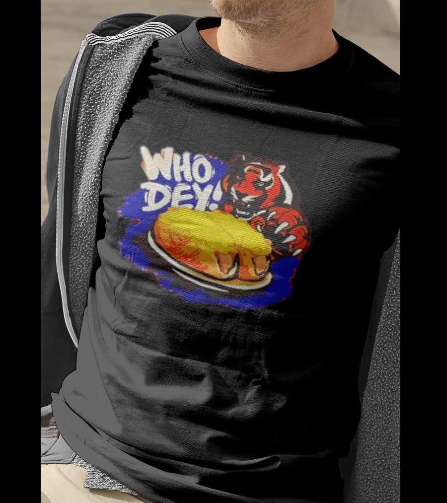 Who Dey Cincinnati Bengals Skyline Chili Coneys Tiger T-Shirt