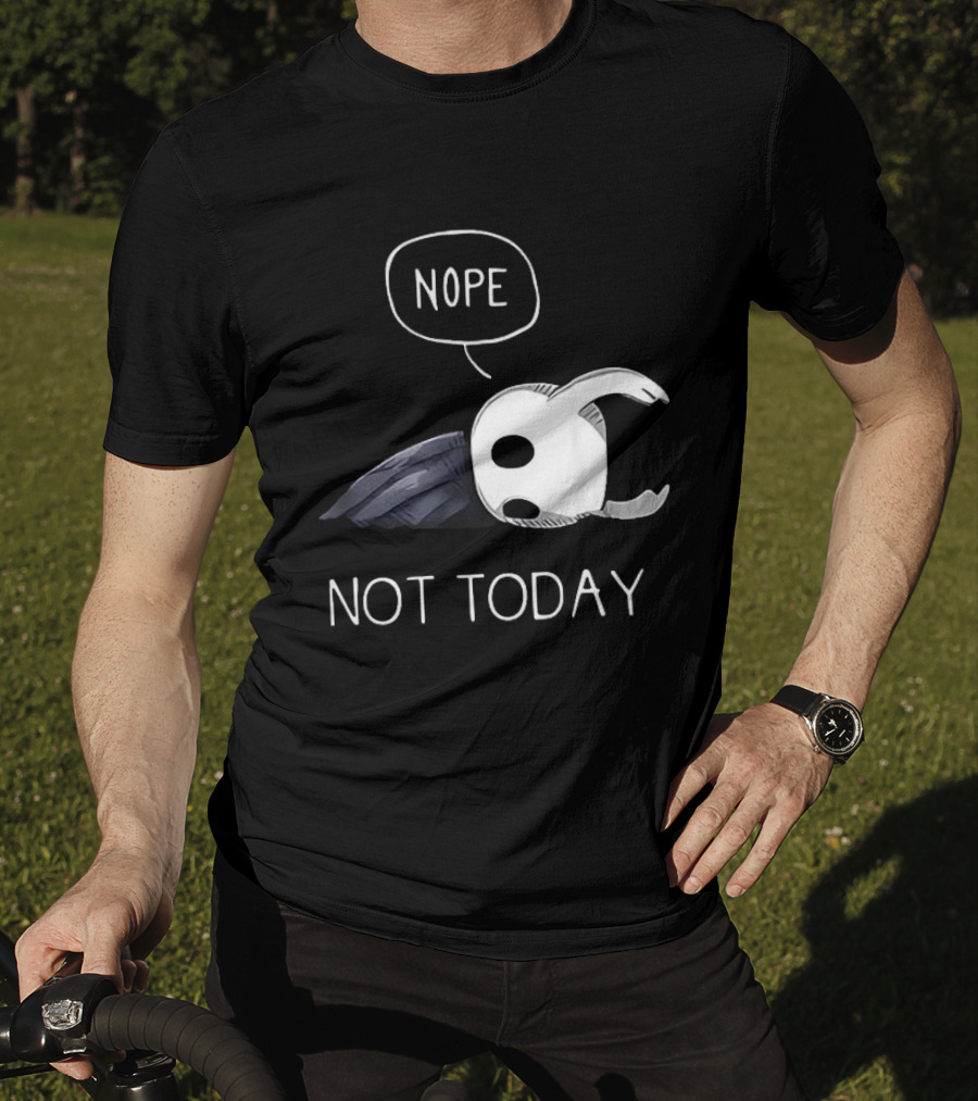 Hollow Knight Nope Not Today Video Game Character Tired Mood T-Shirt