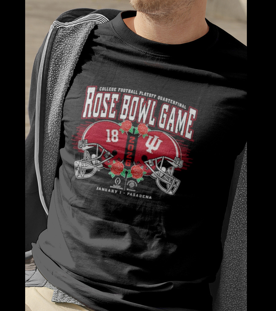 College Football Playoff Quarterfinal Rose Bowl Game Indiana Hoosiers Vs Alabama Crimson Tide January 1 Pasadena T-Shirt