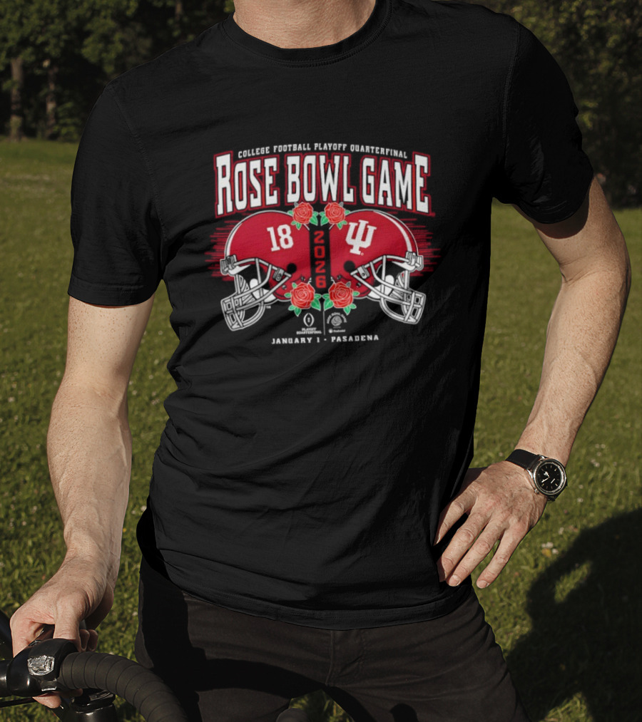 College Football Playoff Quarterfinal Rose Bowl Game Indiana Hoosiers Vs Alabama Crimson Tide January 1 Pasadena T-Shirt