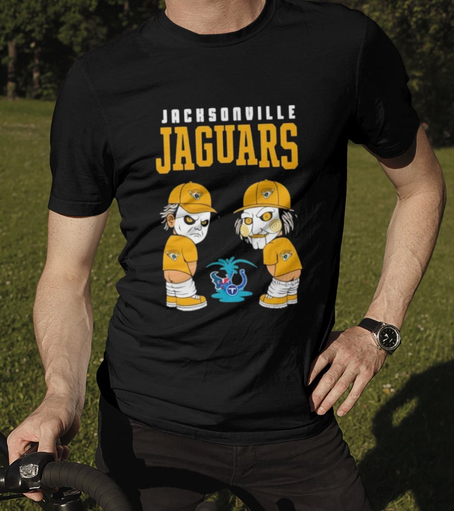 Jacksonville Jaguars Michael Myers Billy The Puppet Tennessee Titans Rivalry T-Shirt