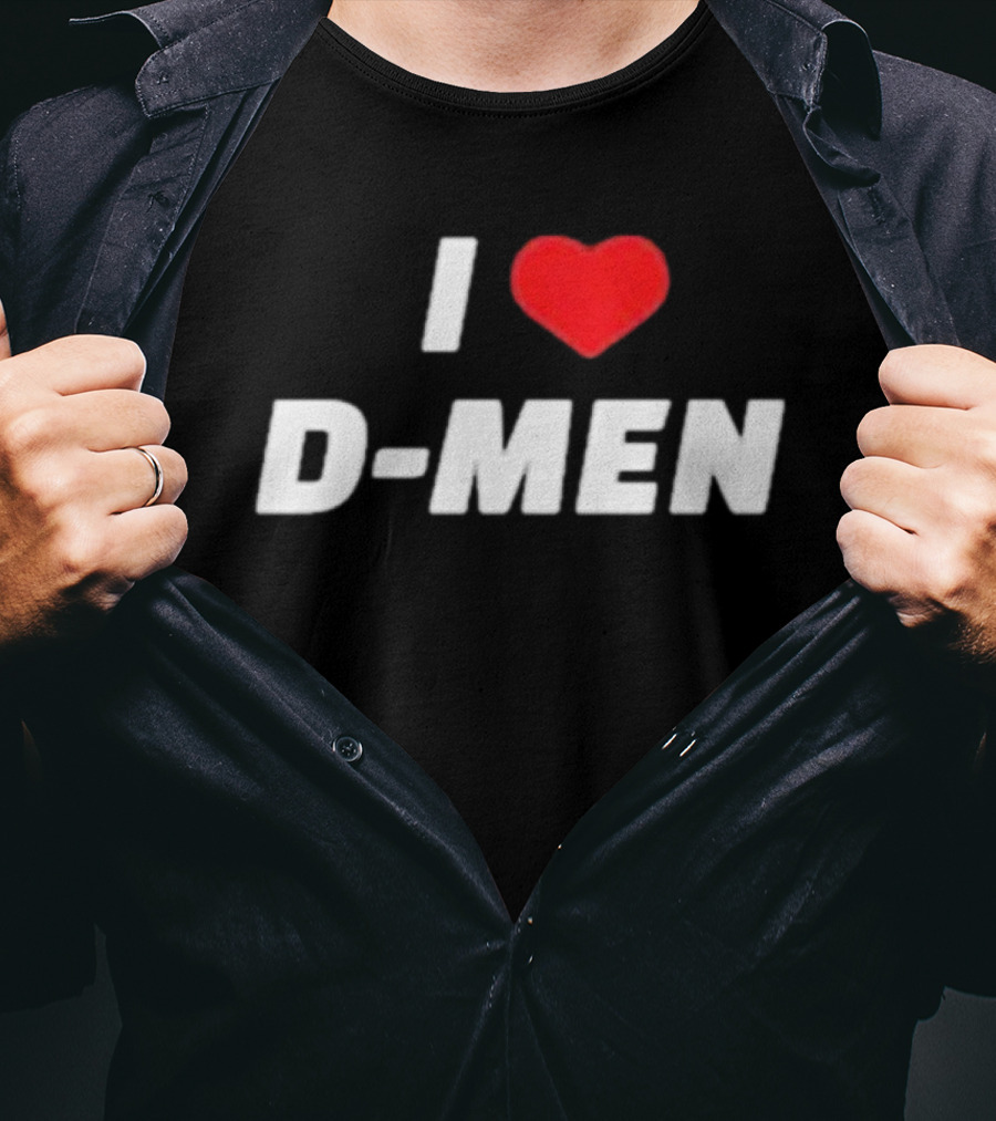 I Love D Men Heart T-Shirt
