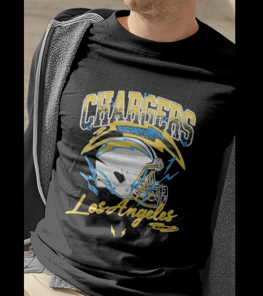 Los Angeles Chargers Lightning Helmet Sry Not Sry T-Shirt