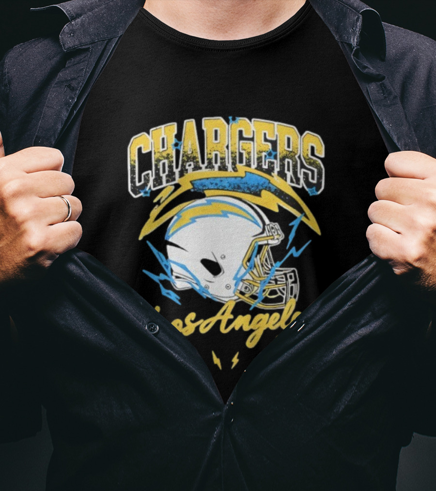 Los Angeles Chargers Lightning Helmet Sry Not Sry T-Shirt