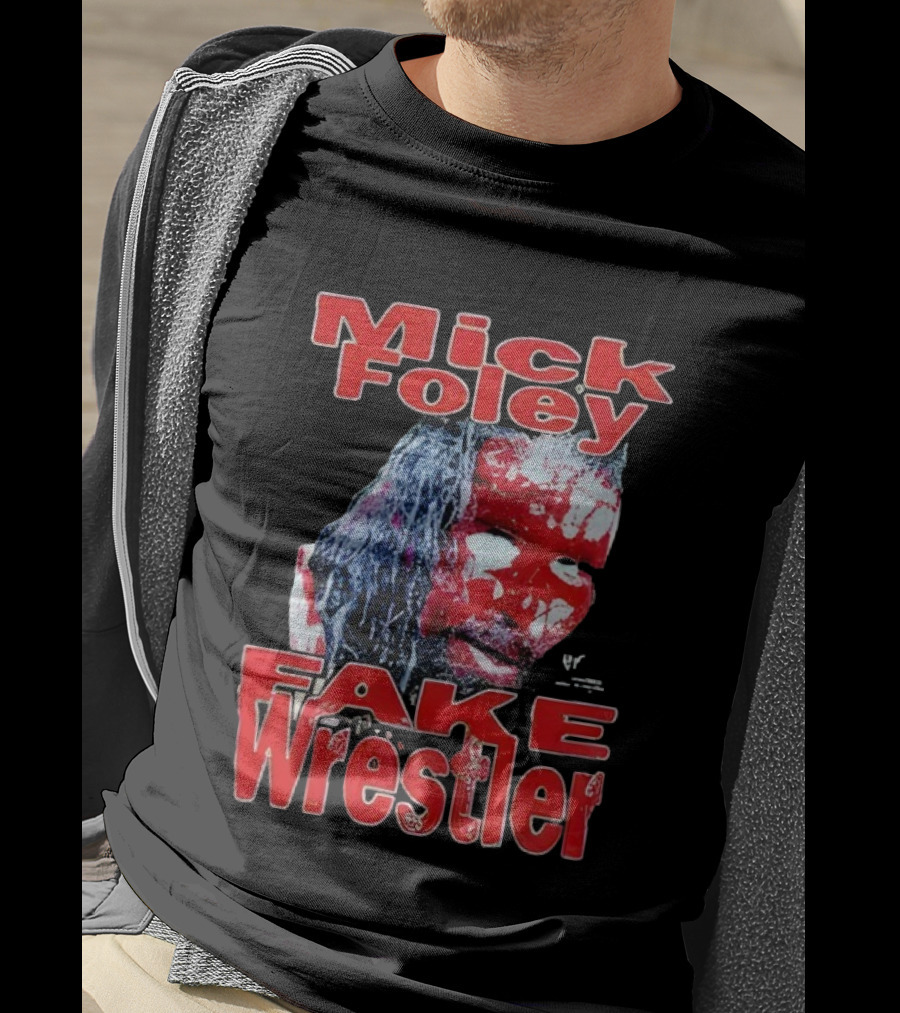 Mick Foley Fake Wrestler Horror Blood Face T-Shirt