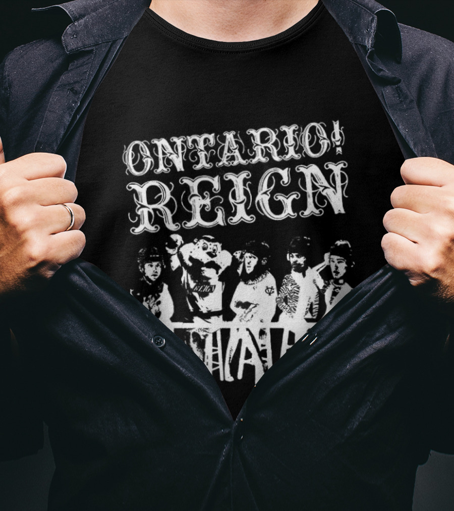 Ontario Reign Ice Hockey Emo Punk Theme Night Panic T-Shirt