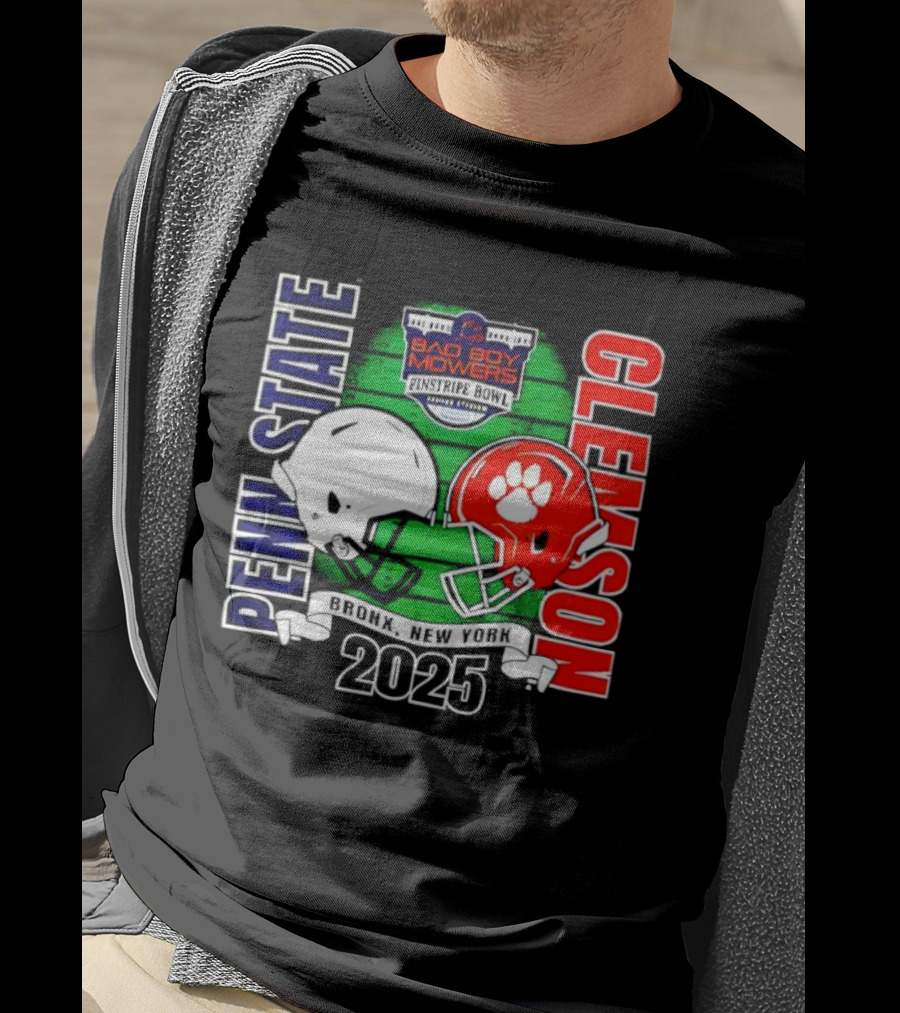Bad Boy Mowers Pinstripe Bowl 2025 Penn State Vs Clemson Football Showdown T-Shirt