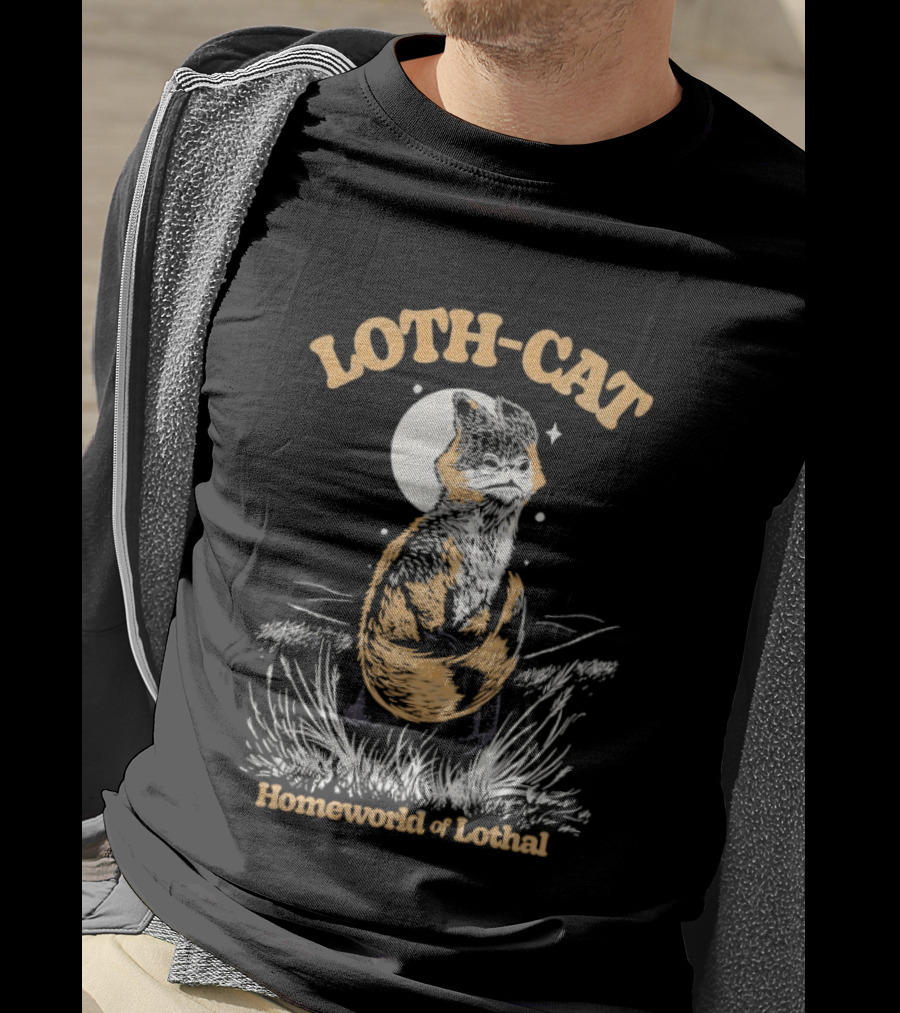 Loth Cat Homeworld Of Lothal Star Wars Feline Creature Inspired By Lothal Moon And Grass T-Shirt
