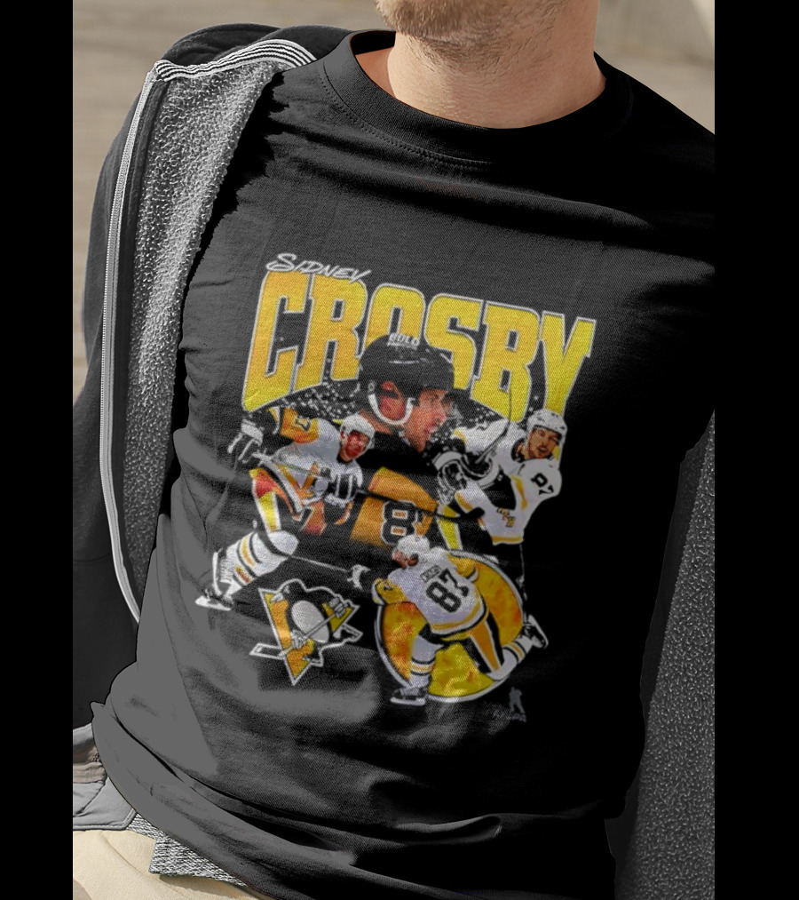 Sidney Crosby Pittsburgh Penguins Hockey Legend Collage T-Shirt