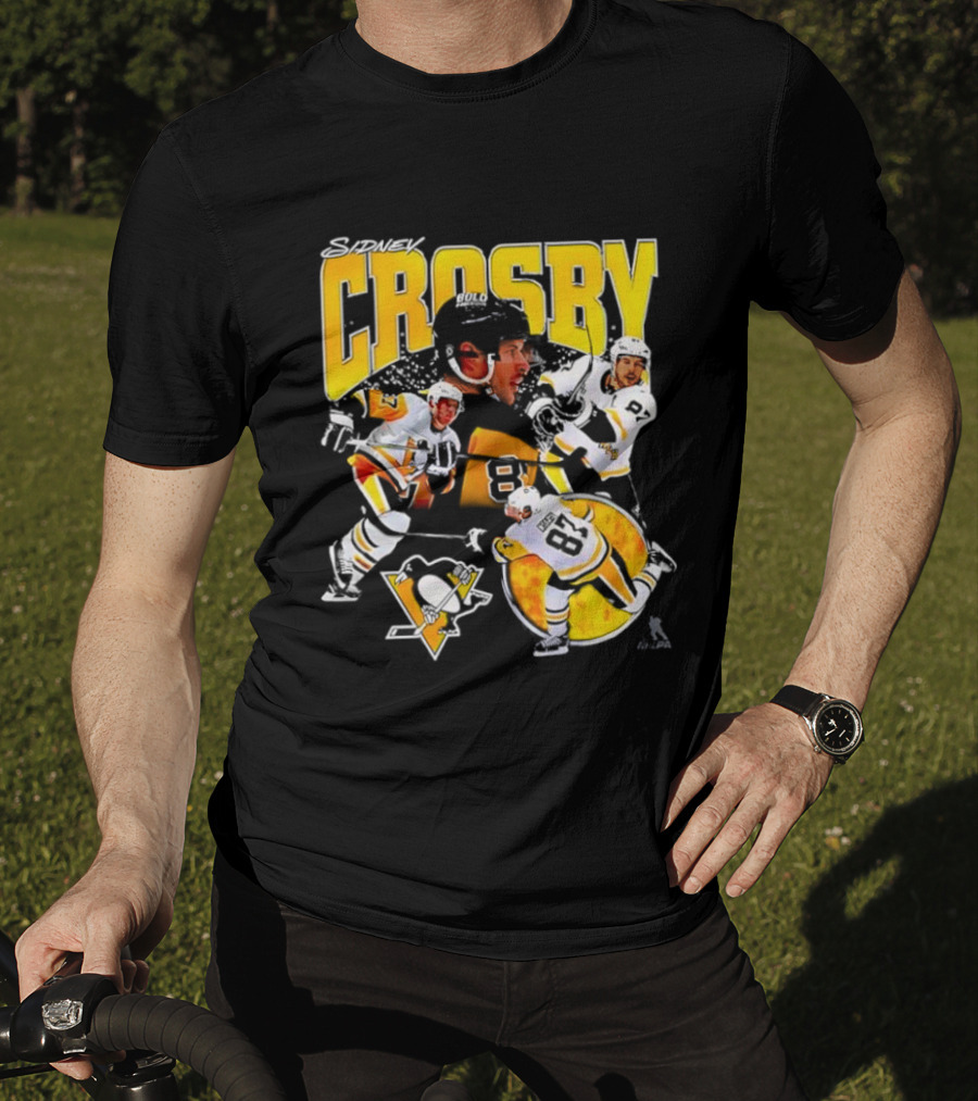 Sidney Crosby Pittsburgh Penguins Hockey Legend Collage T-Shirt