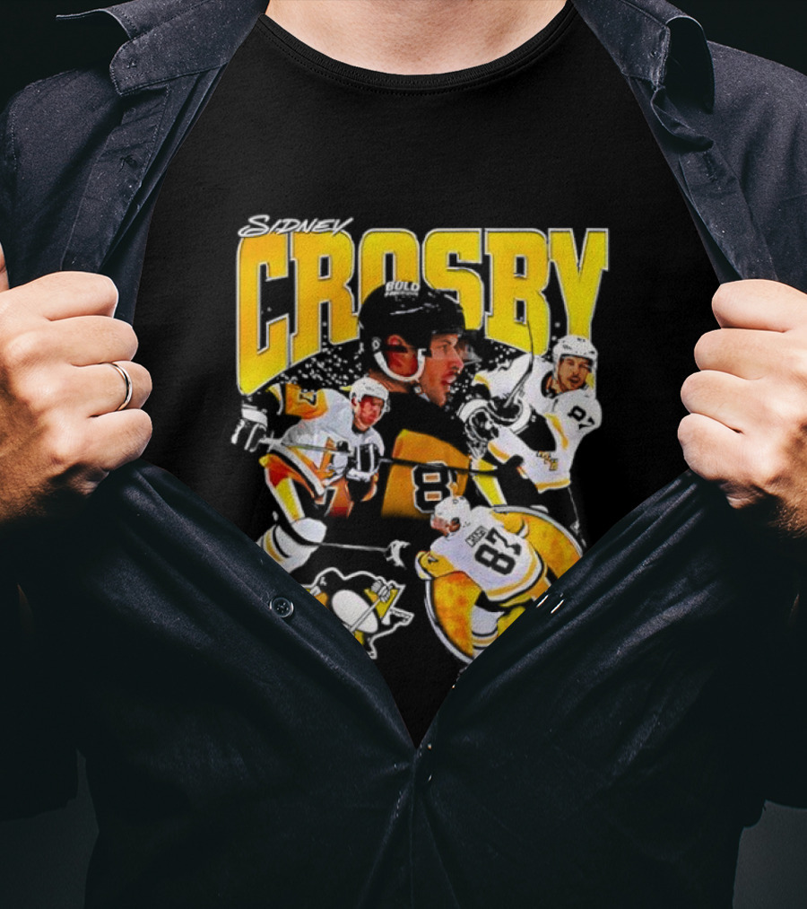 Sidney Crosby Pittsburgh Penguins Hockey Legend Collage T-Shirt