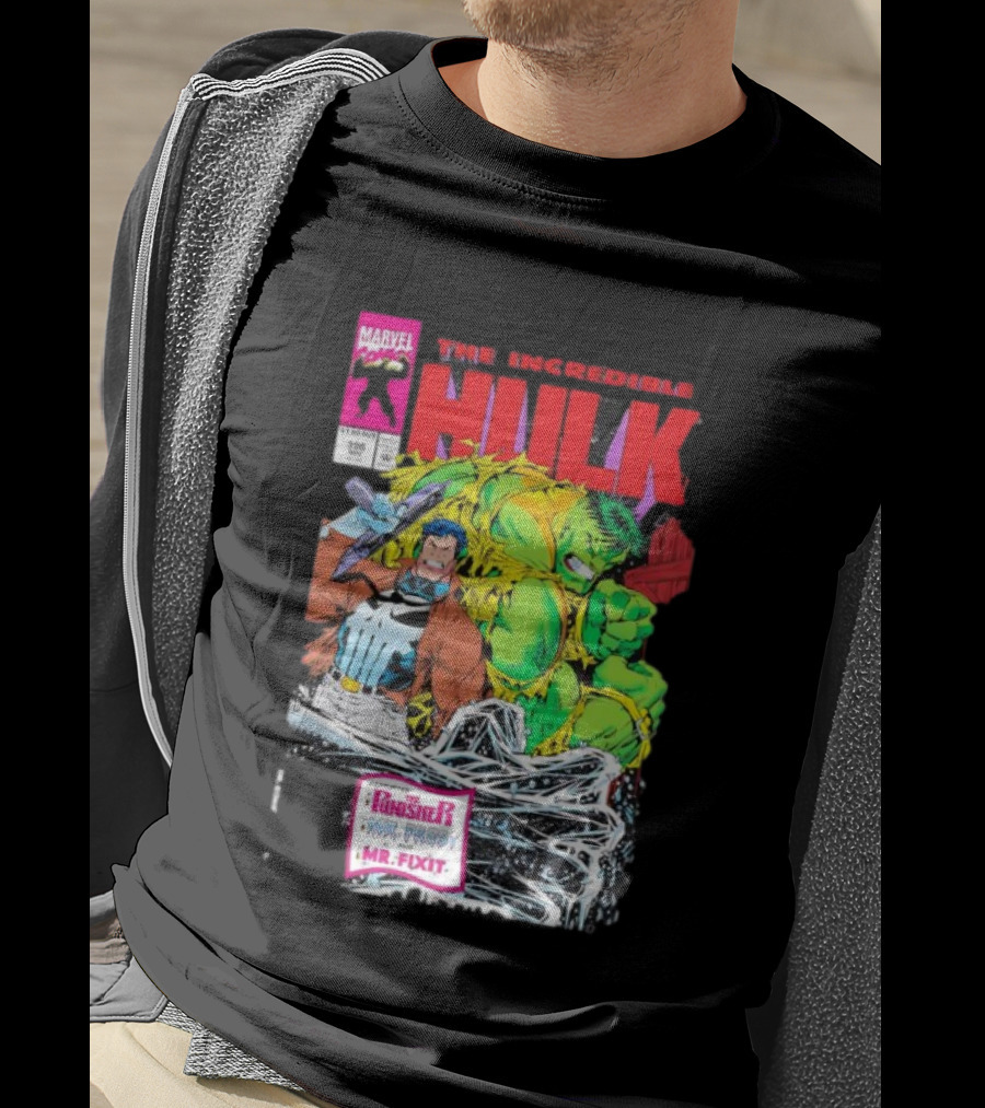 The Incredible Hulk Issue #396 Featuring The Punisher Mr. Fixit Mr. Frost Marvel Comics T-Shirt