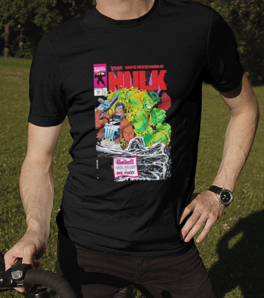 The Incredible Hulk Issue #396 Featuring The Punisher Mr. Fixit Mr. Frost Marvel Comics T-Shirt