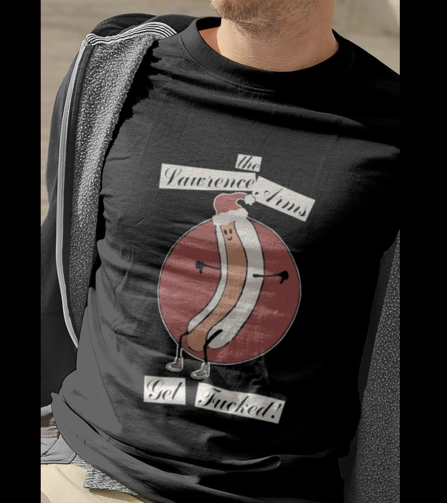 The Lawrence Arms Get Fucked Hot Dog Santa Christmas Holiday T-Shirt