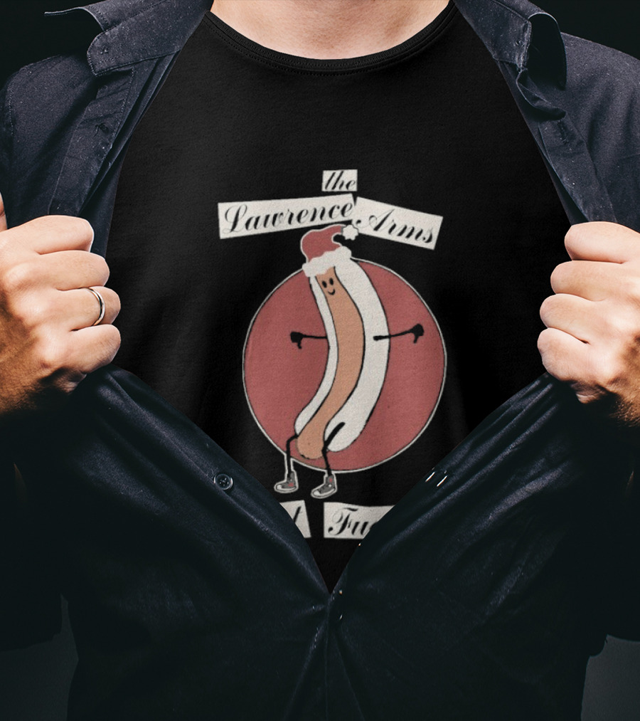 The Lawrence Arms Get Fucked Hot Dog Santa Christmas Holiday T-Shirt