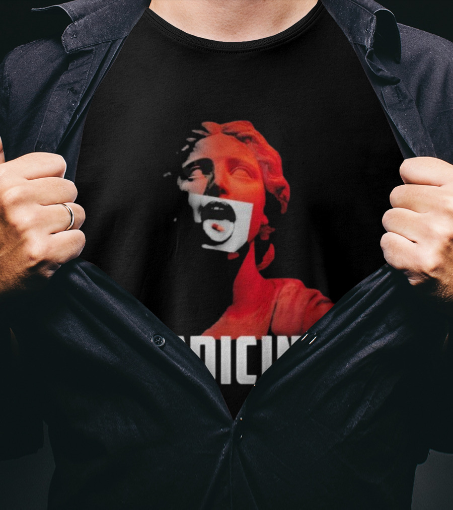 Toza Medicine Statue Red Sculpture With Distorted Face T-Shirt