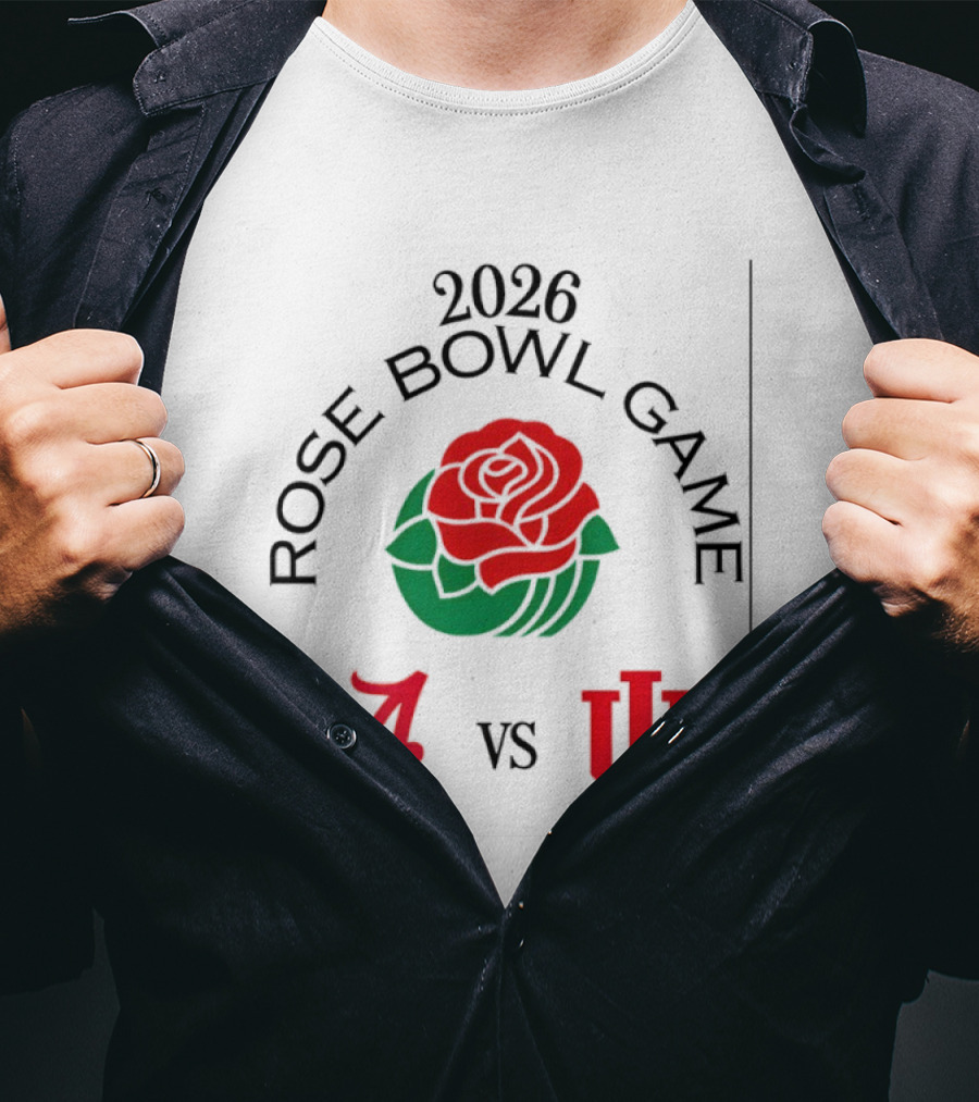 2026 Rose Bowl Game Alabama Crimson Tide Vs Indiana Hoosiers T-Shirt