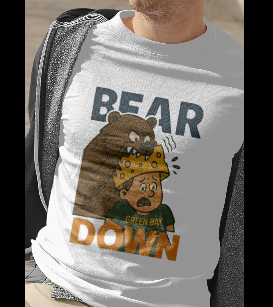 Bear Down Green Bay Packers Rivalry Cheesy Confrontation T-Shirt