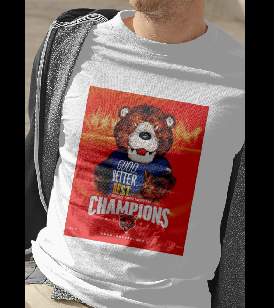 Chicago Bears 2025 NFC North Champions Good Better Best T-Shirt