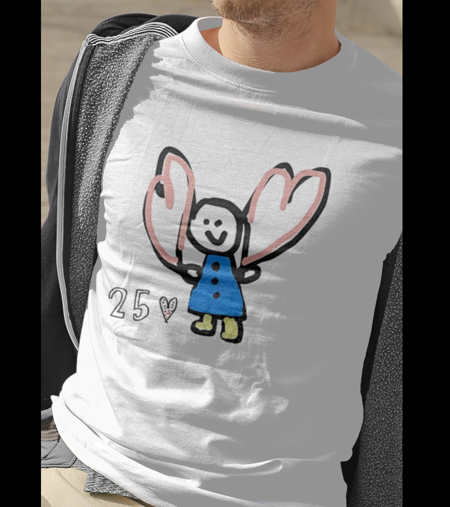 Special Cartoon X Mas Heart Butterfly Wings Blue Dress T-Shirt