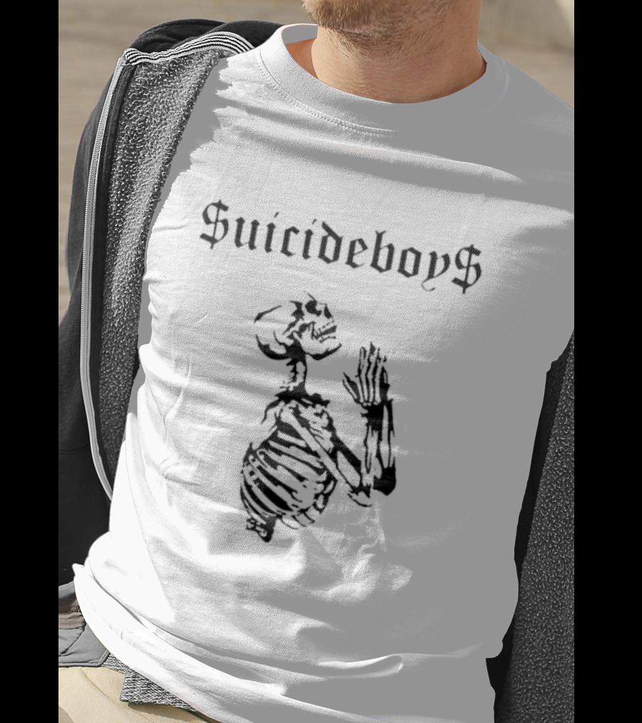 Suicideboys Praying Skeleton Red Eye Dark Aesthetic T-Shirt