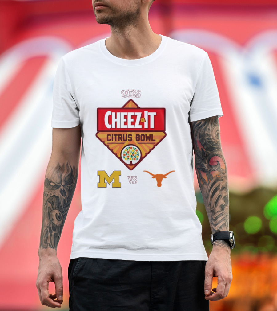 2025 Cheez It Citrus Bowl Texas Longhorns Vs Michigan Wolverines T-Shirt