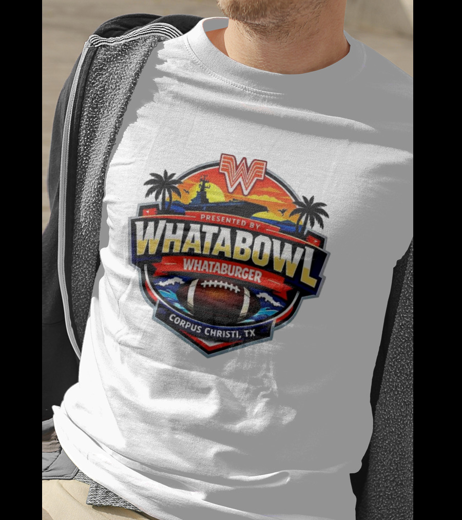 Whatabowl Whataburger Corpus Christi TX Football Sunset Palm Trees T-Shirt