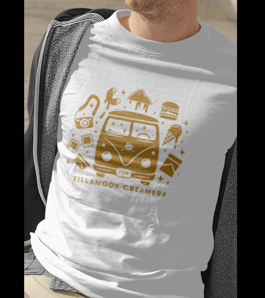Tillamook Creamery VW Bus Cheese Ice Cream Fun T-Shirt