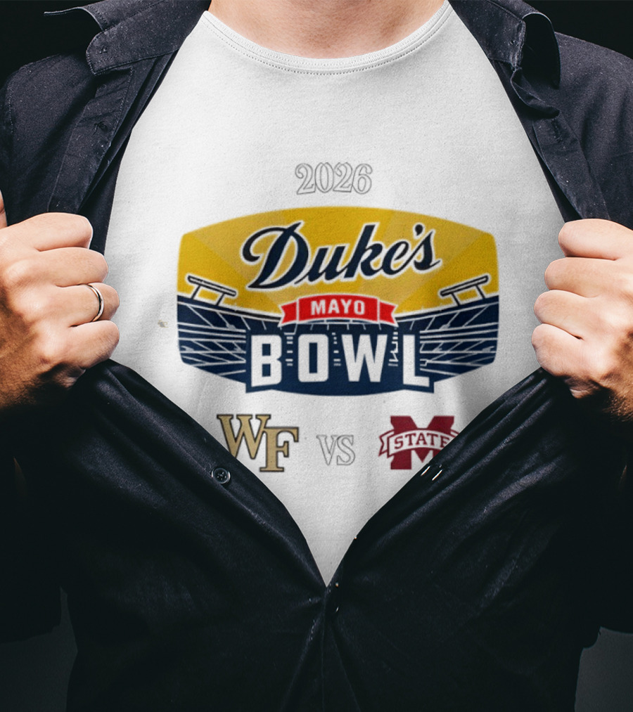 Wake Forest Vs. Mississippi State 2026 Duke’s Mayo Bowl College Football Game T-Shirt
