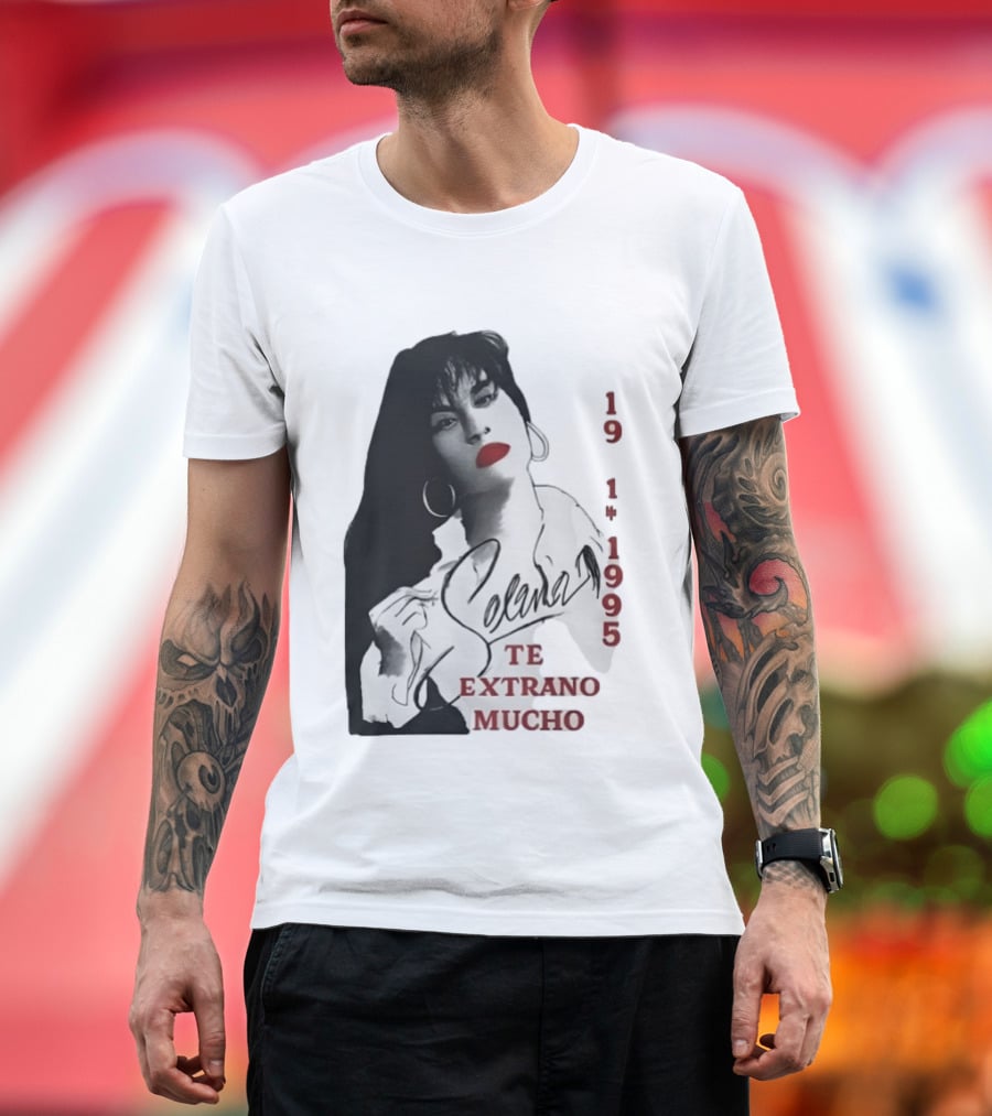 Selena Quintanilla 1971 1995 Te Extraño Mucho Black And White Elegance T-Shirt
