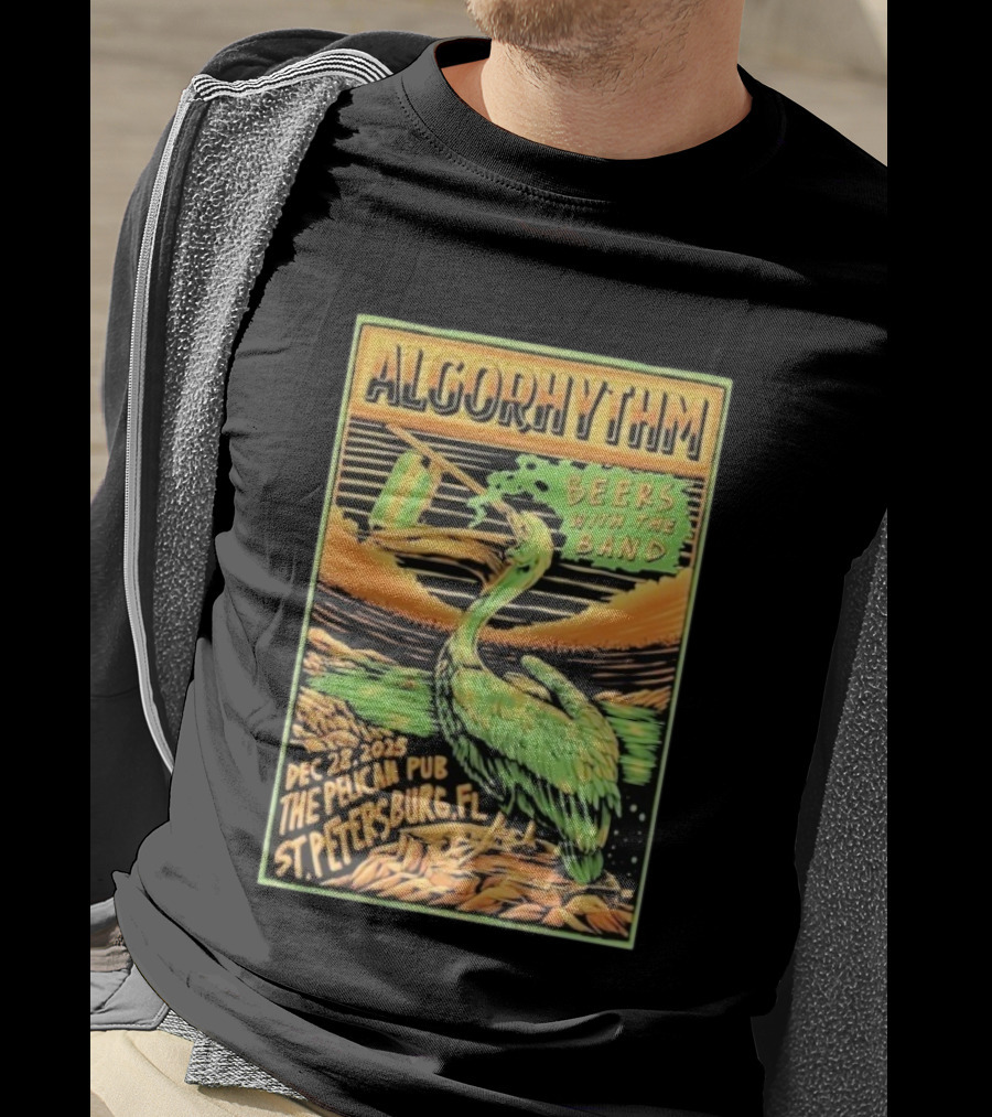 Algorhythm Beers With The Band Dec 28 2025 The Pelican Pub St. Petersburg FL T-Shirt