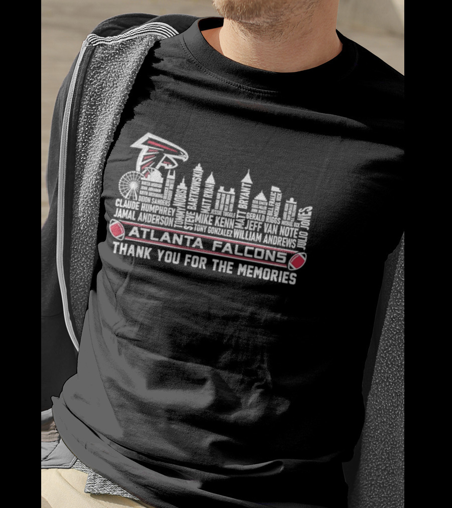 Atlanta Falcons City Skyline Thank You For The Memories T-Shirt