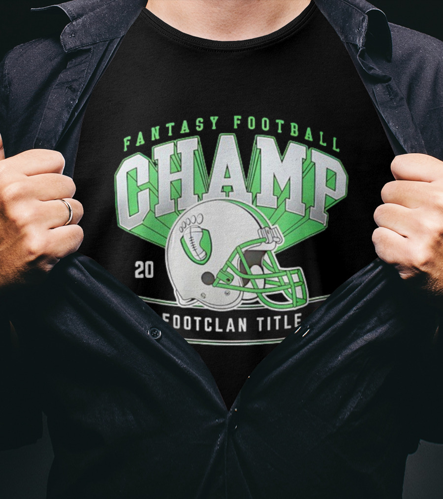 Fantasy Football Champ FootClan Title 2025 T-Shirt