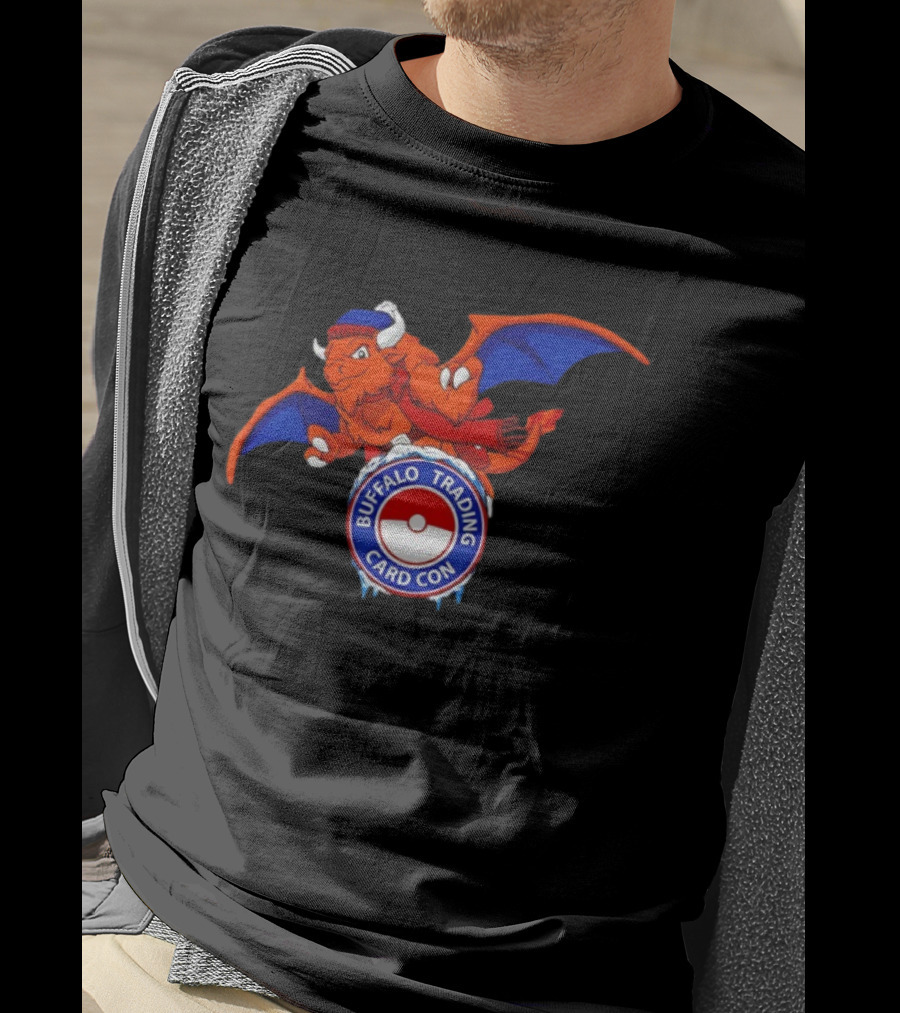 Buffalo Trading Card Con Dragon Wings Ice Pokéball T-Shirt