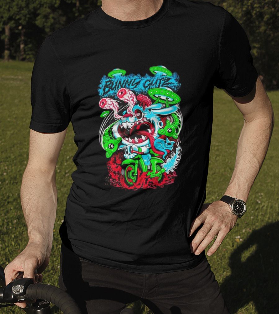 Bunny Gutz Ride Or Die Alien Motocross Adventure T-Shirt