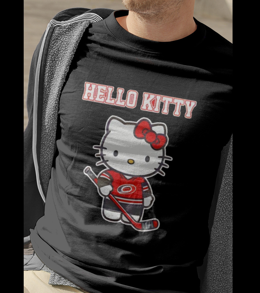 Carolina Hurricanes Hello Kitty Night Cute Hockey T-Shirt