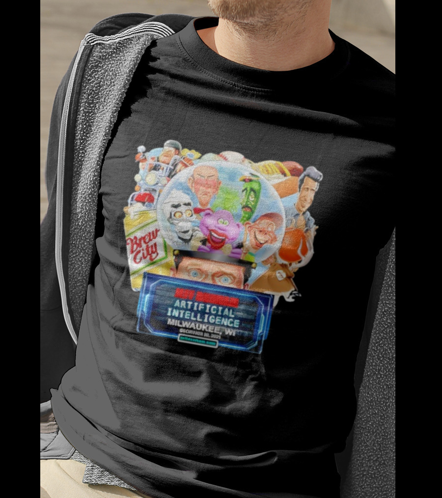 Jeff Dunham Artificial Intelligence Brew City Milwaukee WI 2025 T-Shirt
