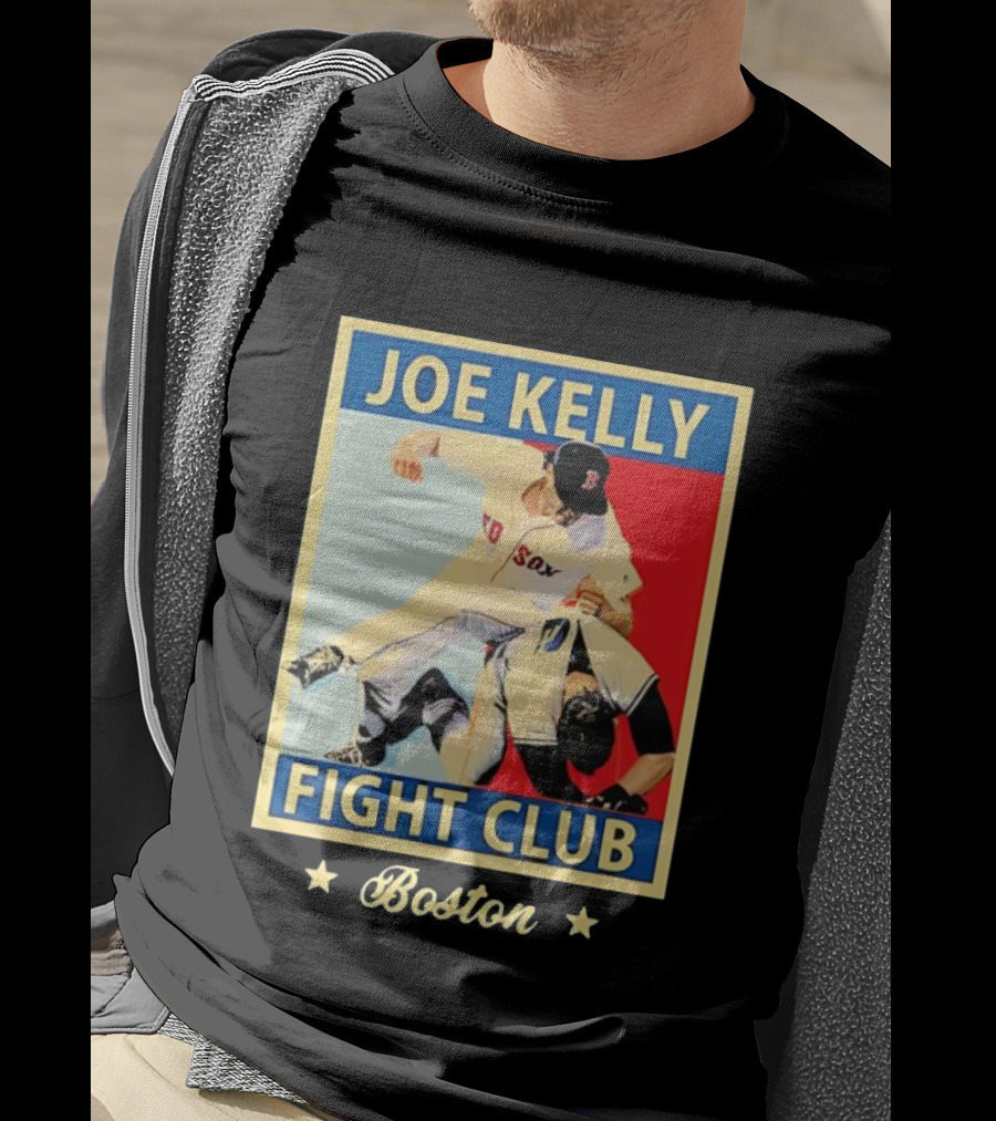 Joe Kelly Fight Club Boston Red Sox Baseball Action T-Shirt
