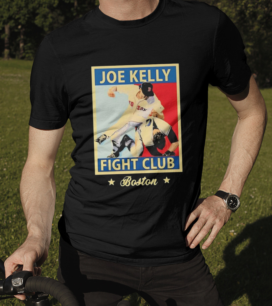 Joe Kelly Fight Club Boston Red Sox Baseball Action T-Shirt