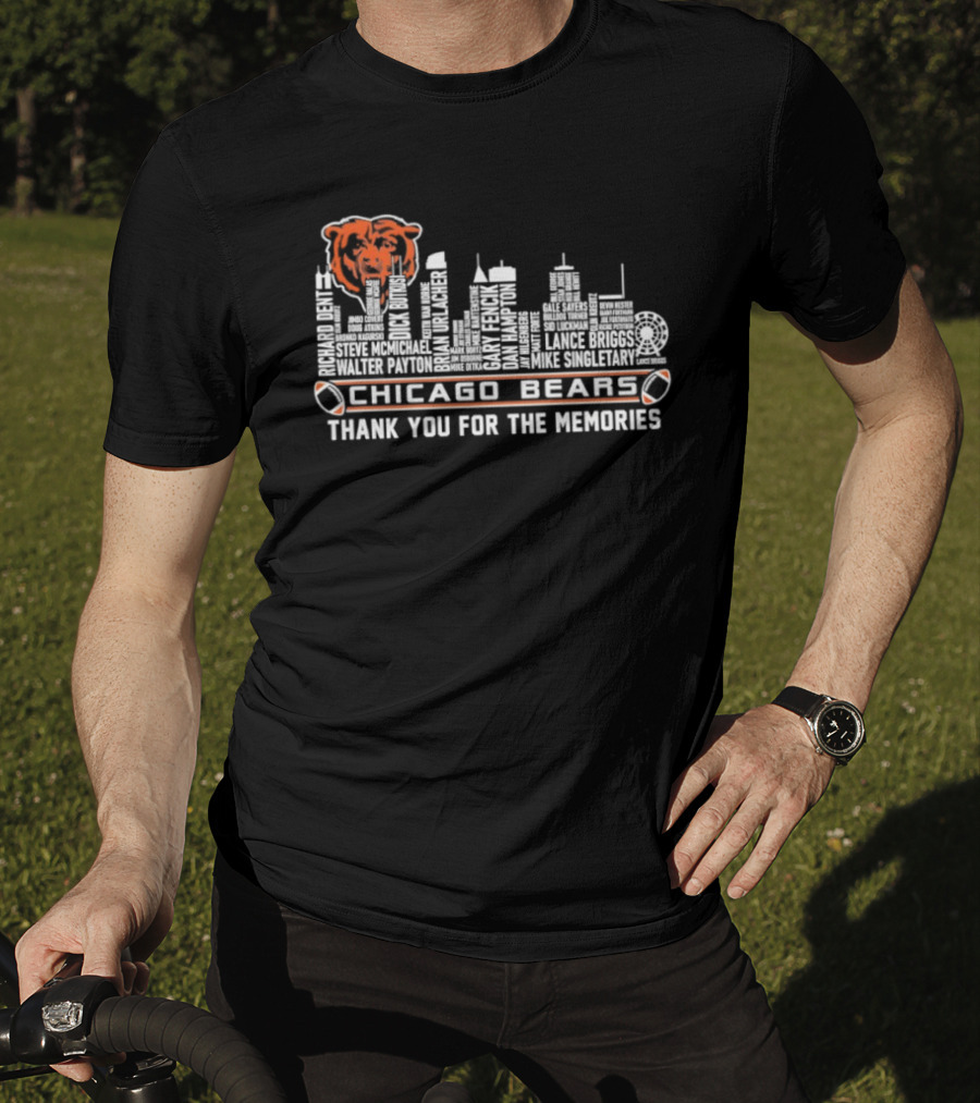 Chicago Bears Thank You For The Memories Skyline Bear T-Shirt