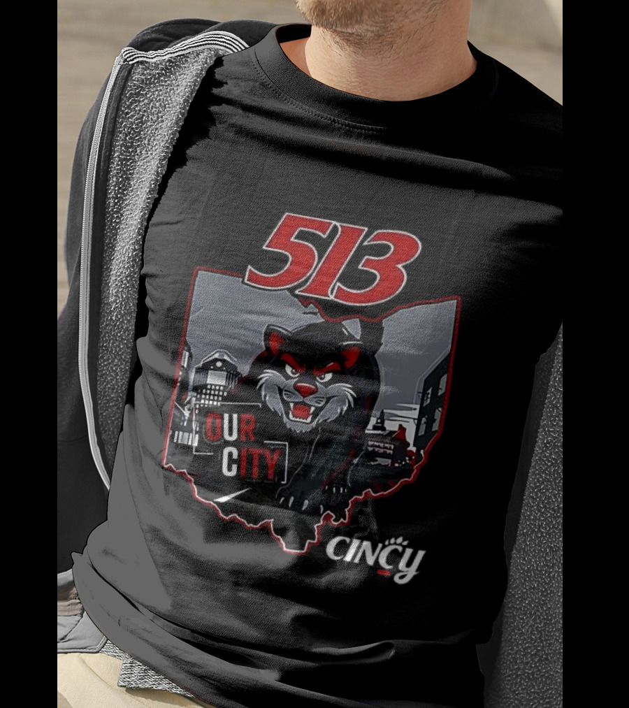 Cincinnati Bearcats 513 Our City Cincy T-Shirt