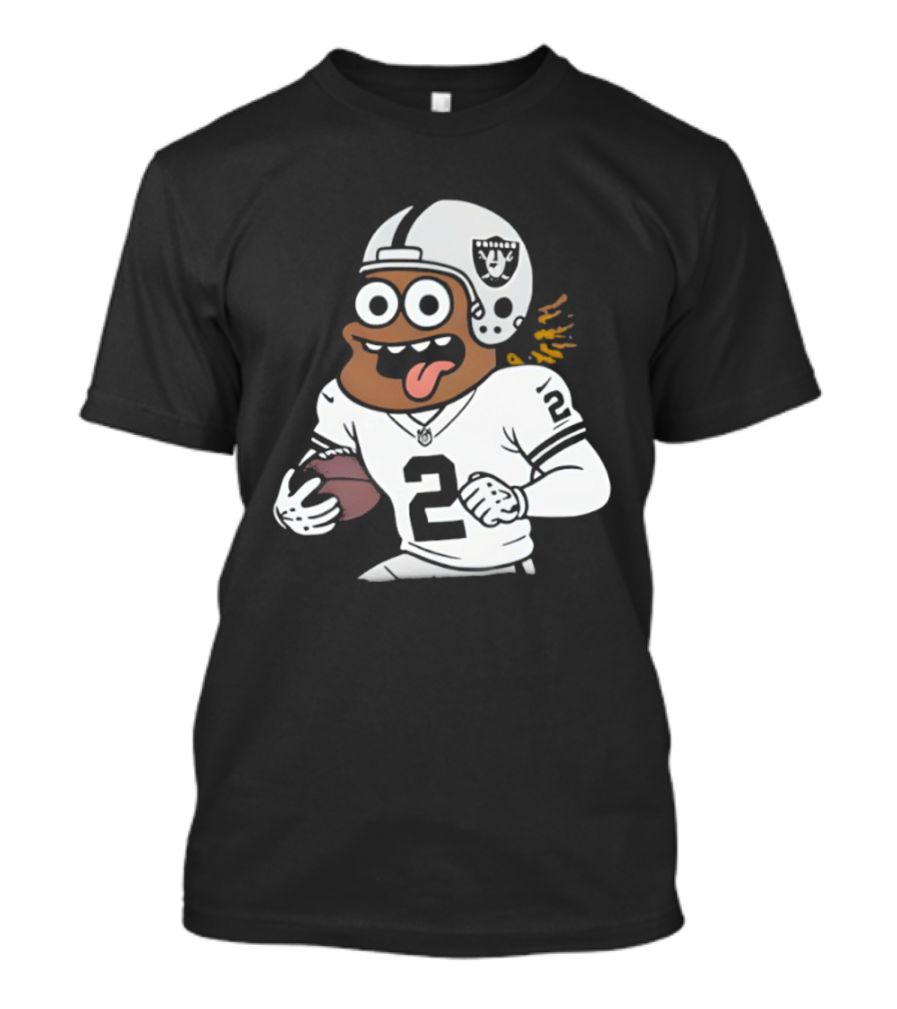 Las Vegas Raiders Ashton Jeanty Cartoon Number 2 Football Player T-Shirt