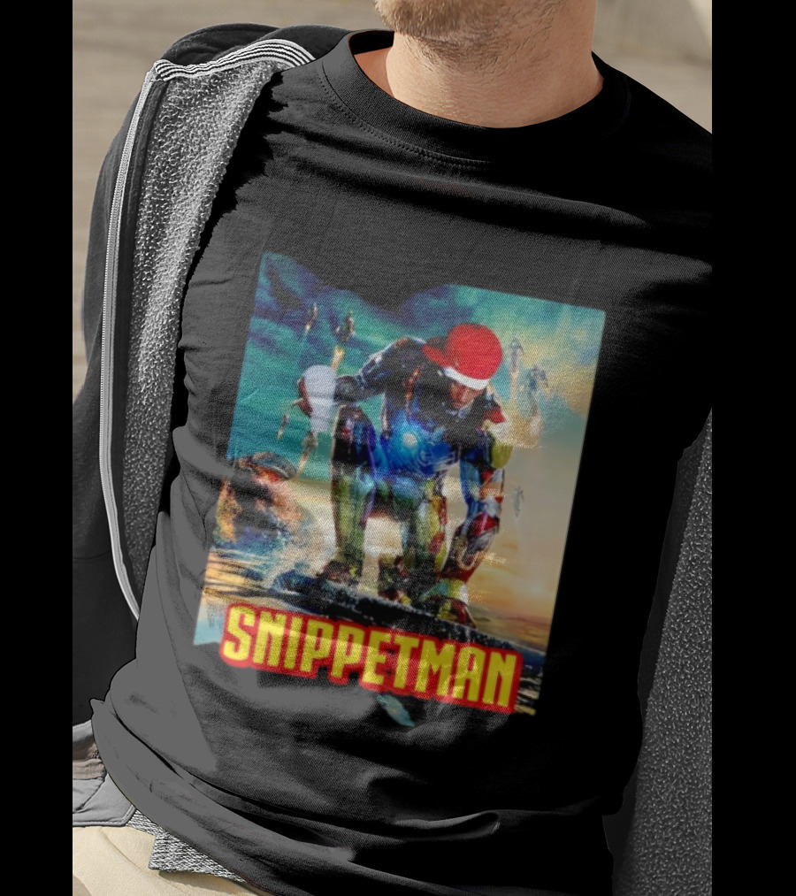 Playboi Carti Snippet Man Iron Hero Parody In Red Cap With Cup T-Shirt