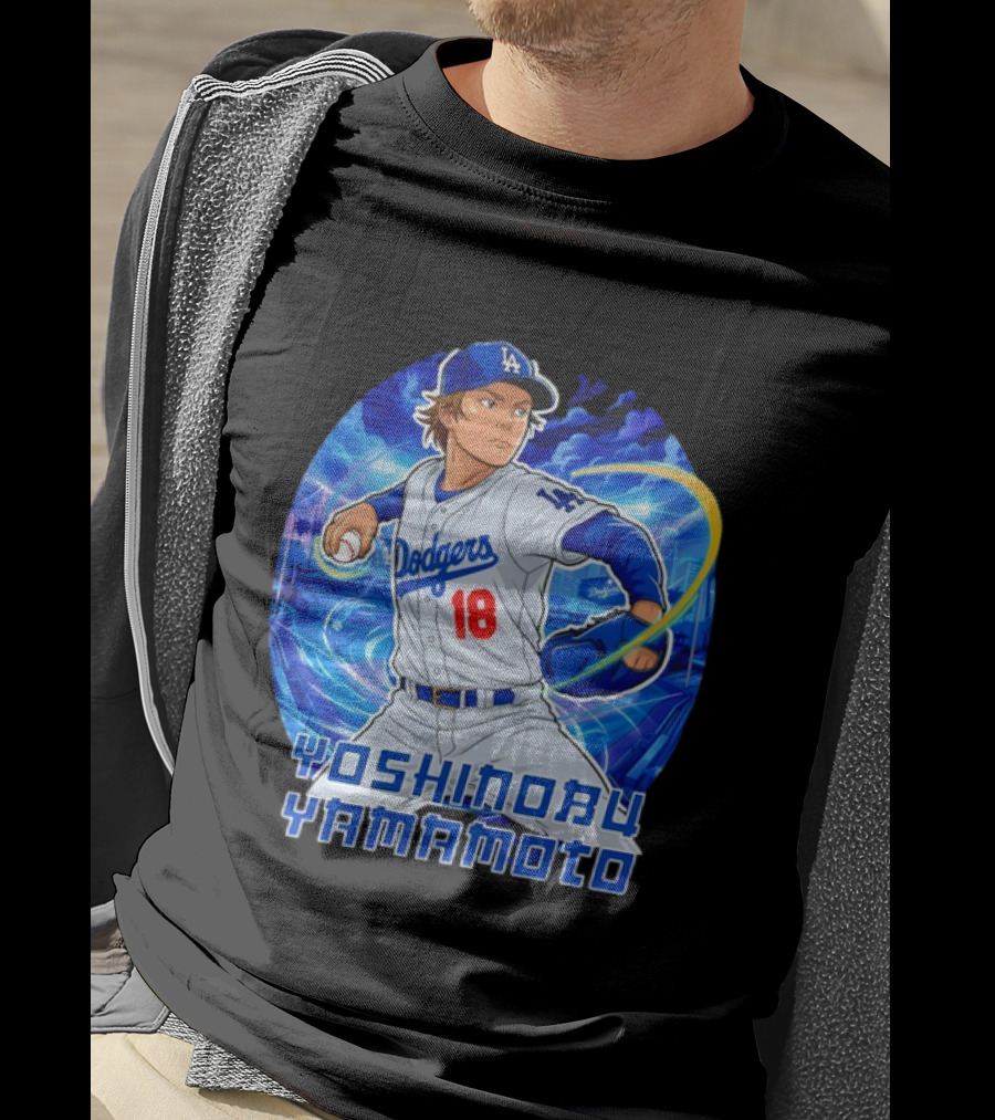 Los Angeles Dodgers Yoshinobu Yamamoto Anime Pitcher T-Shirt