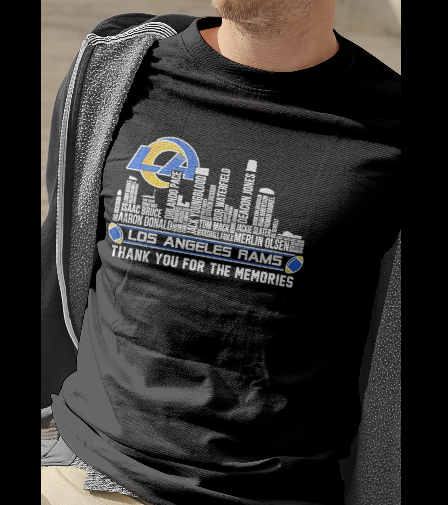 Los Angeles Rams Thank You For The Memories City Skyline LA T-Shirt