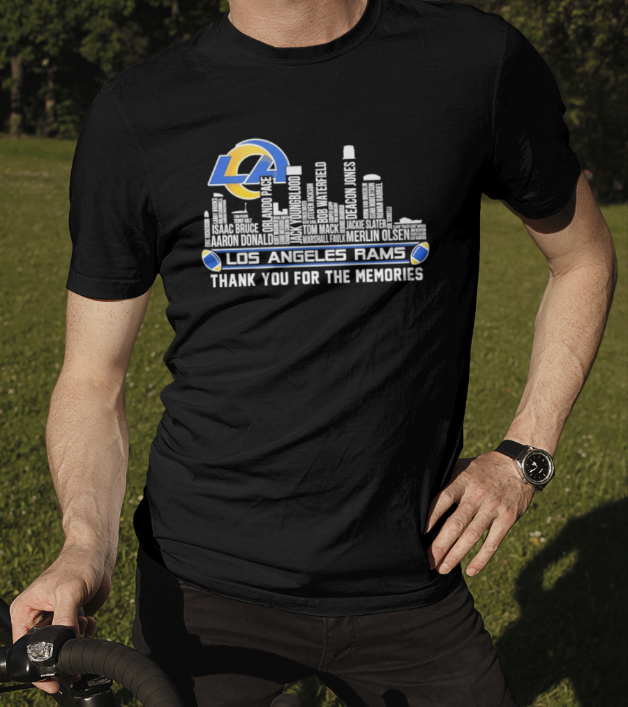 Los Angeles Rams Thank You For The Memories City Skyline LA T-Shirt
