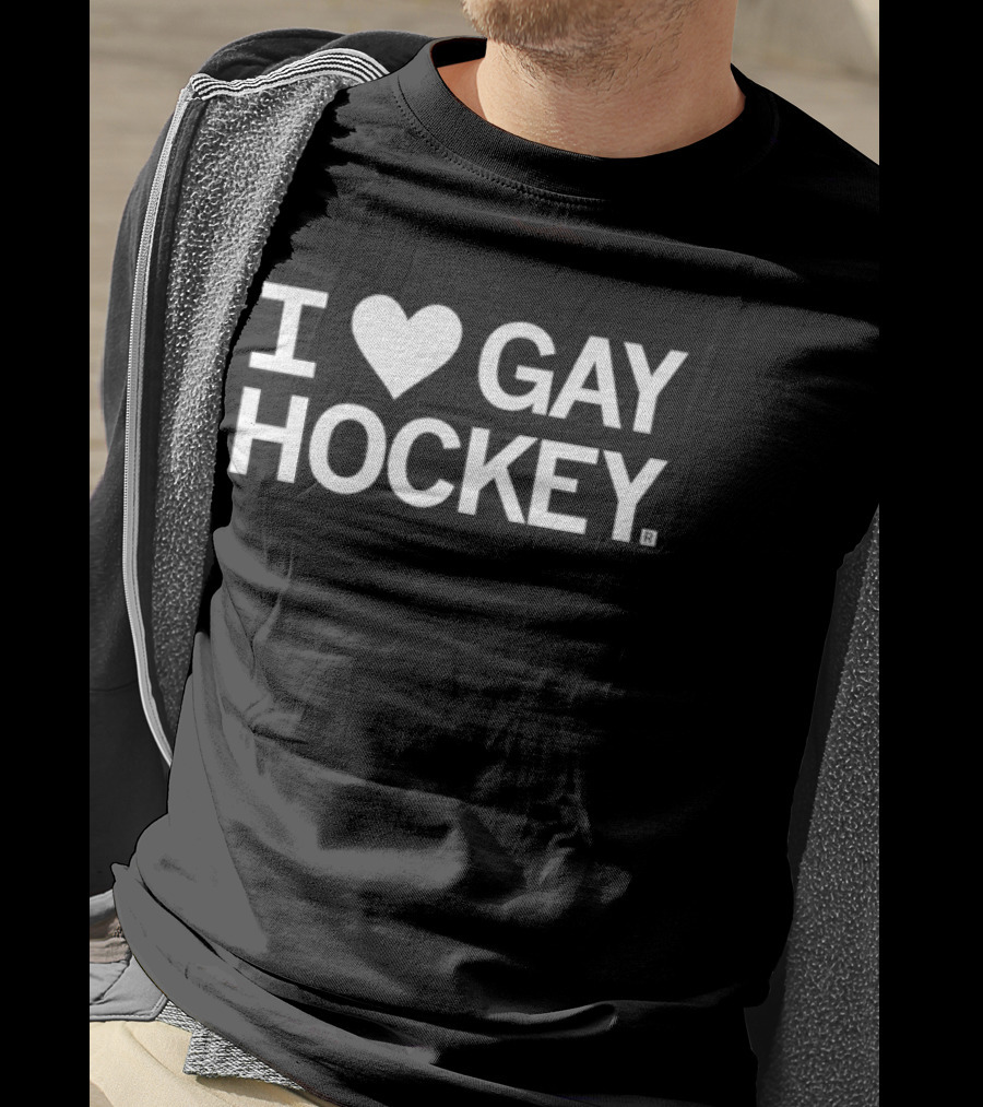 I Heart Gay Hockey Pride Celebration T-Shirt