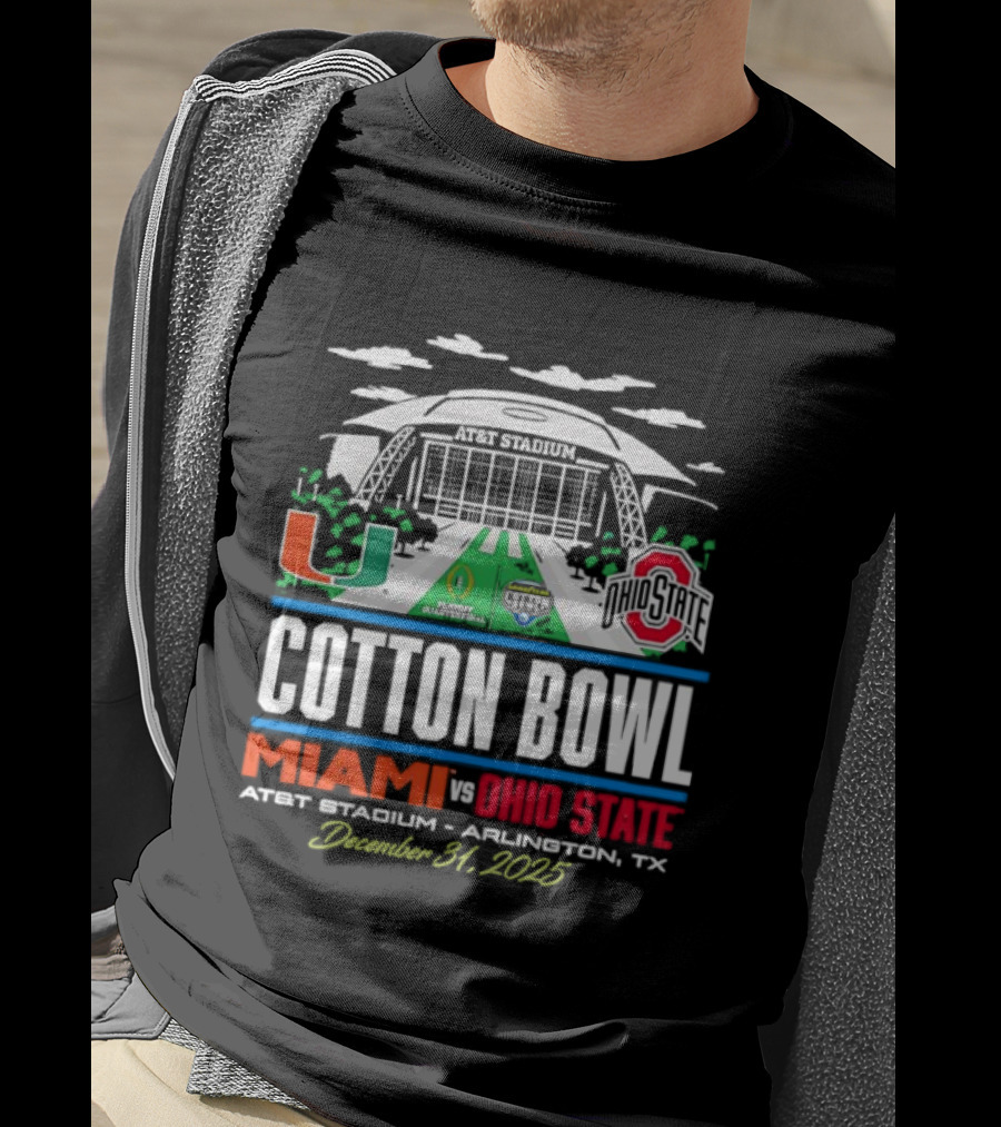 Miami Ohio State Cotton Bowl AT&T Stadium Arlington Texas December 31 2025 T-Shirt