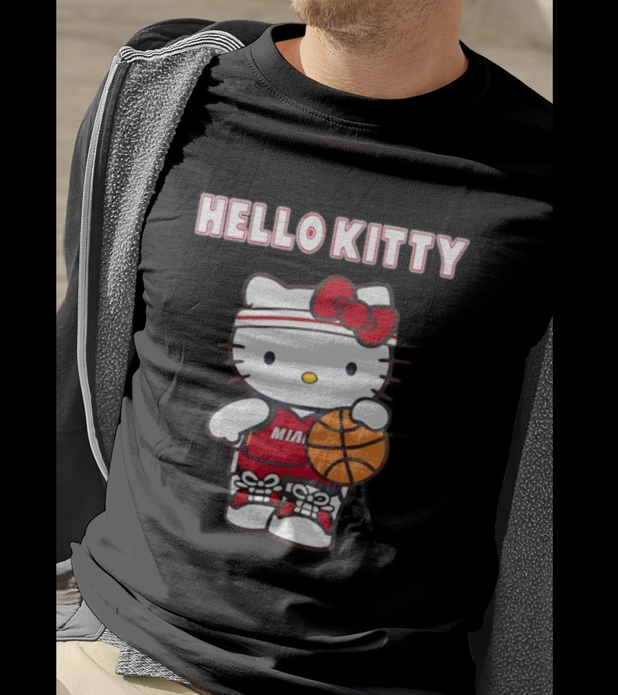 Hello Kitty Miami Basketball Crossover Cute Collaboration T-Shirt