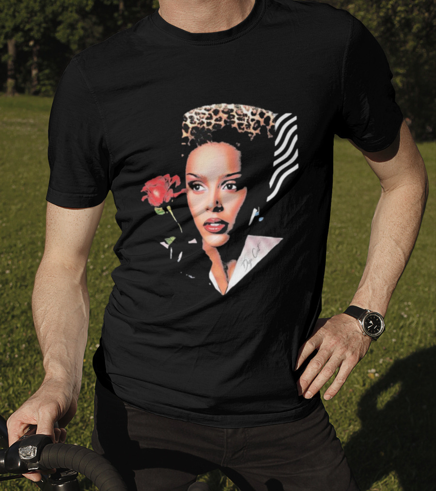 Doja Cat Vie Glamour Leopard Print Rose T-Shirt